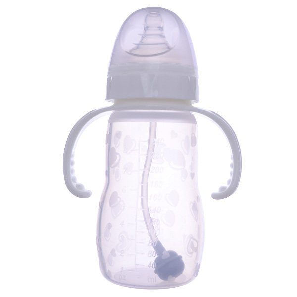 婴儿硅胶奶瓶 手柄设计 锻炼宝宝抓握能力 硅胶奶瓶生产厂家